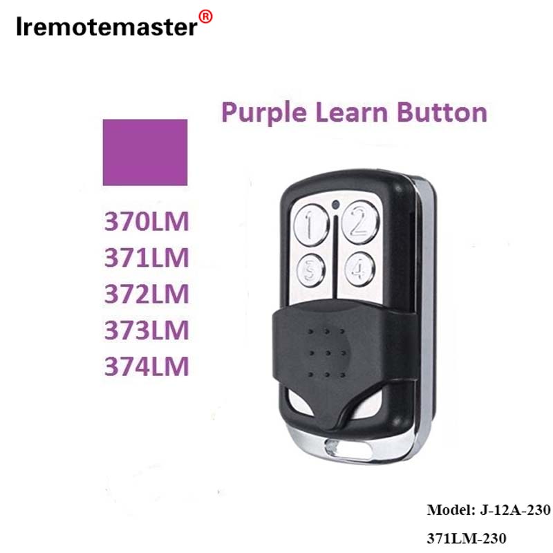 برای 370LM, 371LM, 372LM, 373LM, 374LM Purple Learn Button 315MHz Rolling Code